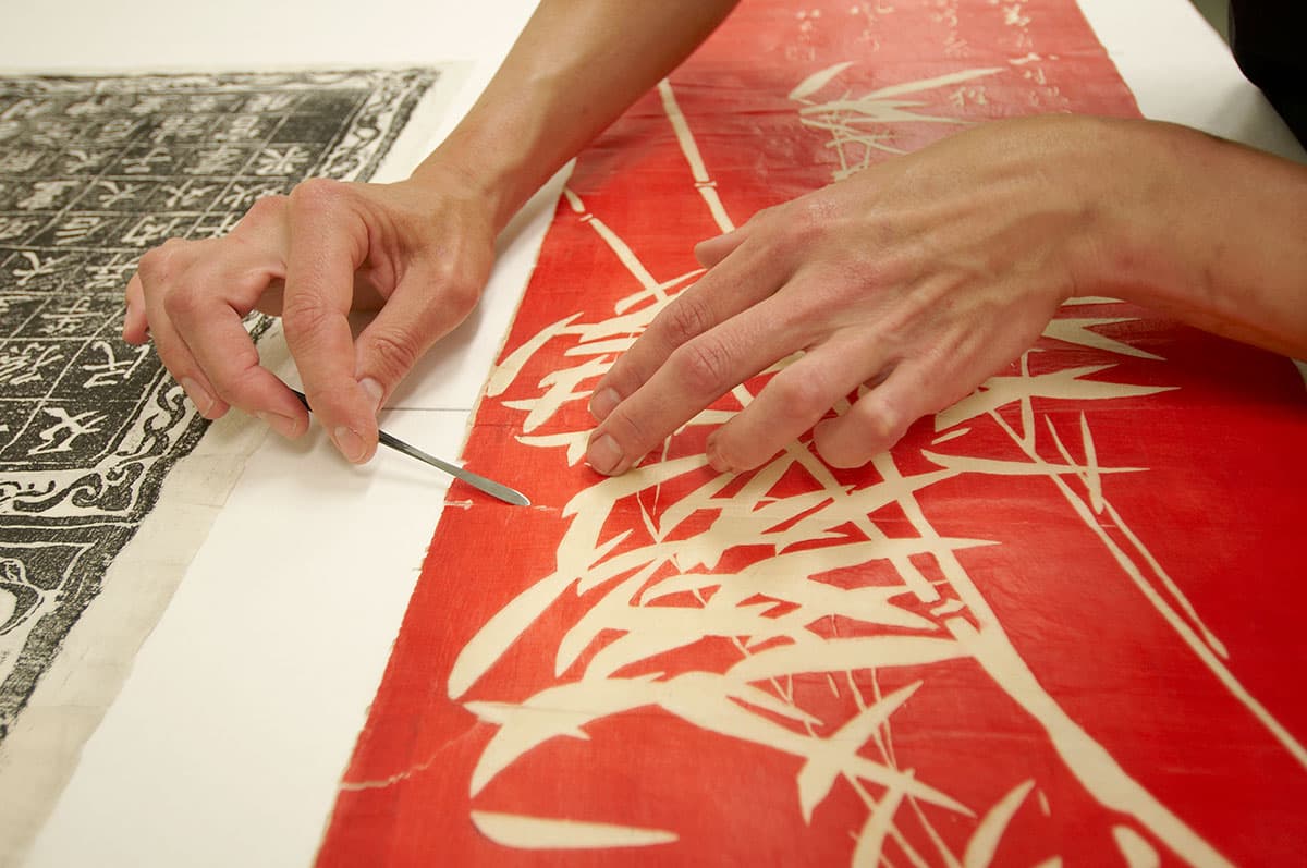 Chinese rubbing in vermilion ink. Catalog Number 341389. © The Field Museum, GN91259_058d, Photographer Karen Bean.